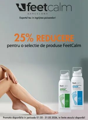 Promotie cu reducere 25% la Feet Calm
