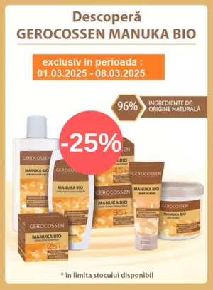 Promotie cu reducere 25% la Gerocossen