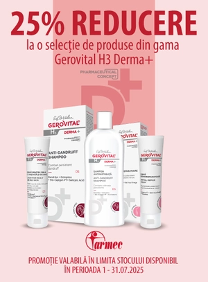 Promotie cu reducere 25% la Gerovital H3 Derma+