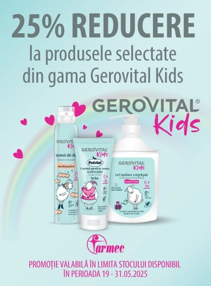 Promotie cu reducere 25% la Gerovital Kids