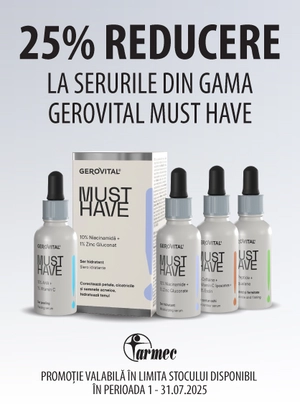Promotie cu reducere 25% la Gerovital Must Have