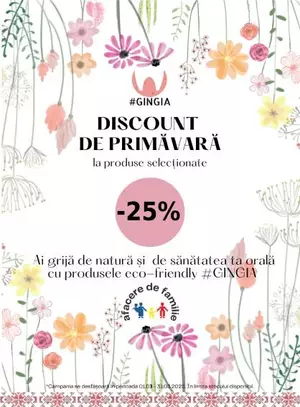 Promotie cu reducere 25% la Gingia