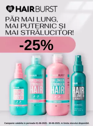 Promotie cu reducere 25% la Hairburst
