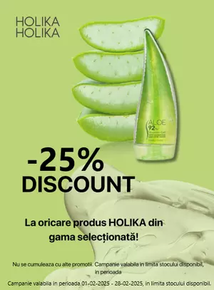 Promotie cu reducere 25% la Holika Holika