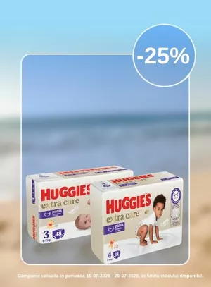 Promotie cu reducere 25% la Huggies
