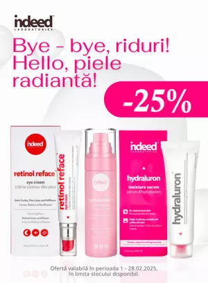 Promotie cu reducere 25% la Indeed Labs