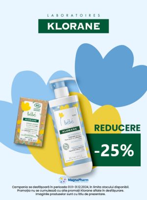 Promotie cu reducere 25% la Klorane Bebe