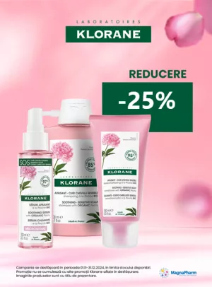 Promotie cu reducere 25% la Klorane