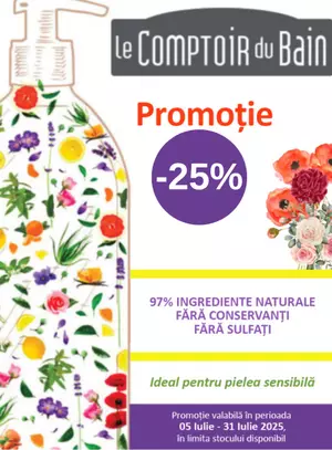 Promotie cu reducere 25% la Le Comptoir du Bain