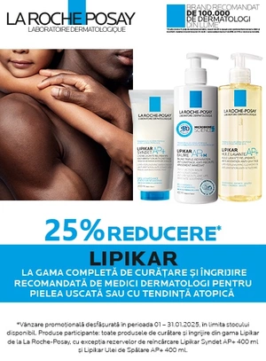 Promotie cu reducere 25% la Lipikar