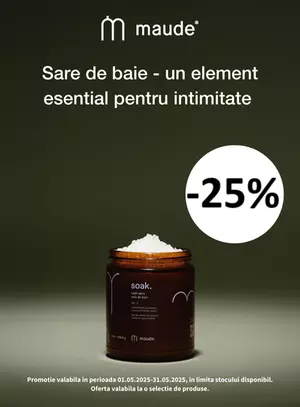 Promotie cu reducere 25% la Maude