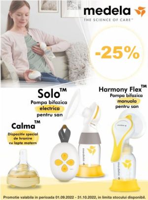 Promotie cu reducere 25% la Medela