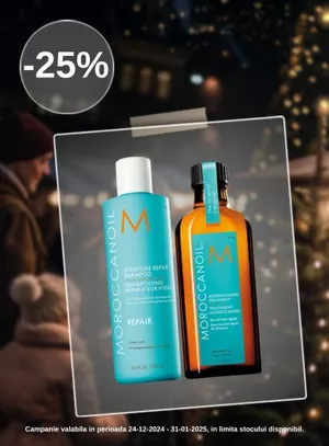 Promotie cu reducere 25% la Moroccanoil