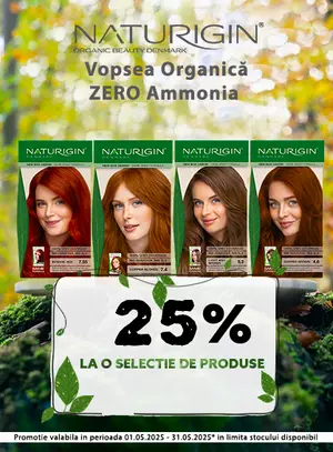 Promotie cu reducere 25% la Naturigin