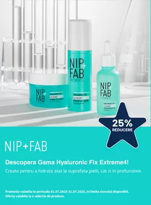 Promotie cu reducere 25% la Nip+Fab