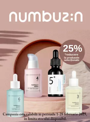 Promotie cu reducere 25% la Numbuzin