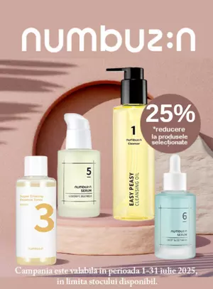 Promotie cu reducere 25% la Numbuzin