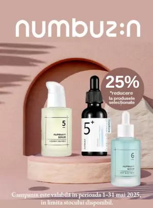 Promotie cu reducere 25% la Numbuzin