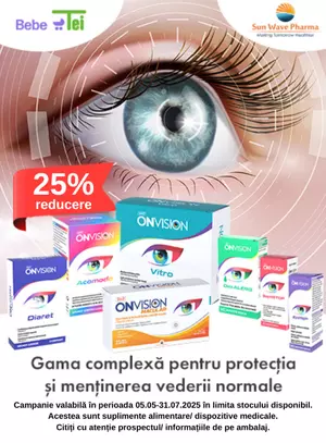 Promotie cu reducere 25% la OnVision Sun Wave Pharma