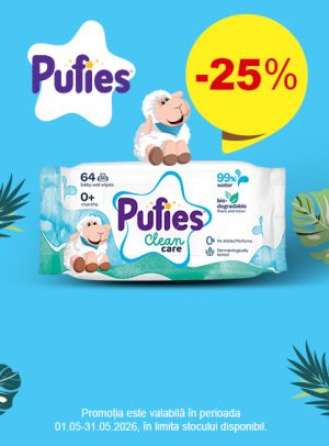 Promotie cu reducere 25% la Pufies