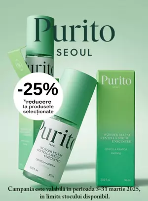 Promotie cu reducere 25% la Purito