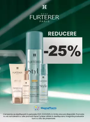 Promotie cu reducere 25% la Rene Furterer