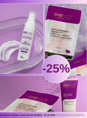 Promotie cu reducere 25% la SheCosmetic