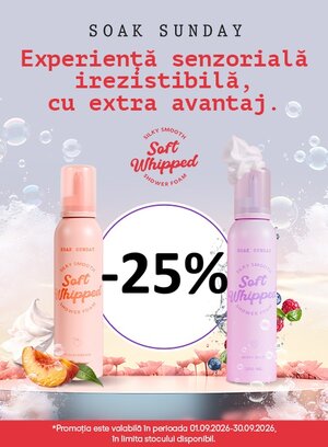 Promotie cu reducere 25% la Soak Sunday