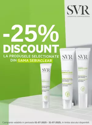 Promotie cu reducere 25% la SVR - Sebiaclear