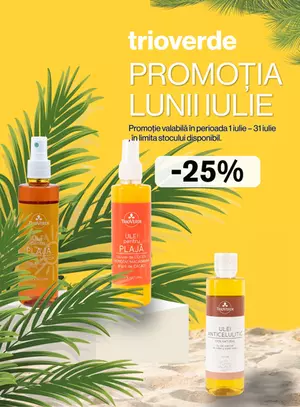 Promotie cu reducere 25% la Trio Verde