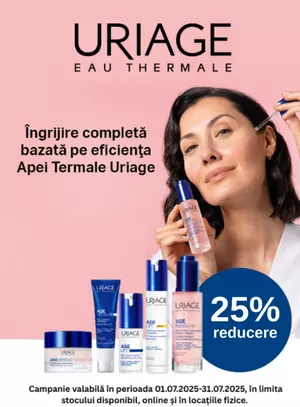 Promotie cu reducere 25% la Uriage Age Absolu si Age Lift