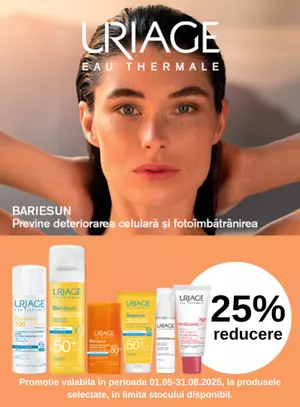 Promotie cu reducere 25% la Uriage Sun
