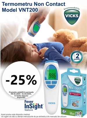 Promotie cu reducere 25% la Vicks