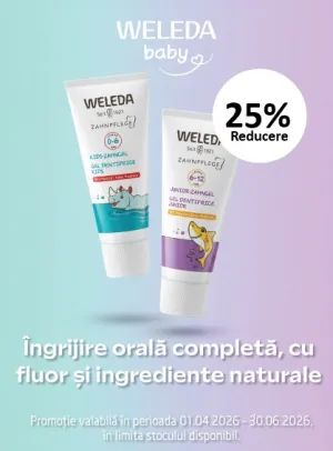 Promotie cu reducere 25% la Weleda