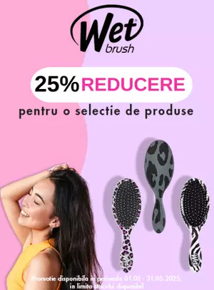 Promotie cu reducere 25% la Wet Brush