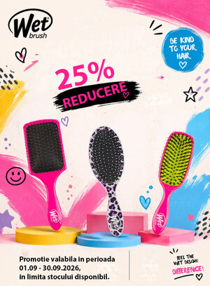 Promotie cu reducere 25% la Wet Brush