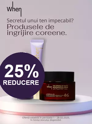 Promotie cu reducere 25% la When Beauty