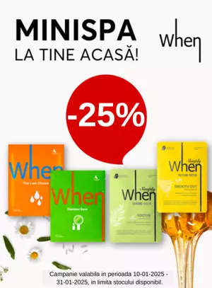 Promotie cu reducere 25% la When Beauty