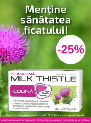 Promotie cu reducere 25% la Zdrovit - Silimarina
