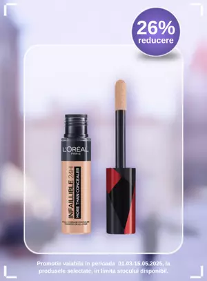 Promotie cu reducere 26% la Loreal Paris Makeup