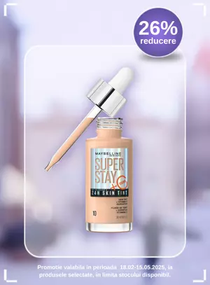 Promotie cu reducere 26% la Maybelline New York