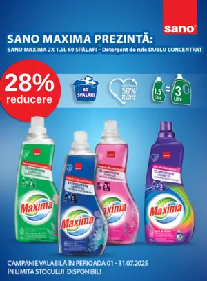 Promotie cu reducere 28% la Sano Maxim Power