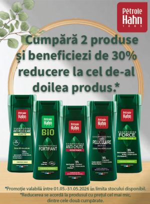 Promotie cu reducere 30% la al doilea la Petrole Hahn