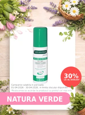 Promotie cu reducere 30% la al doilea produs Natura Verde