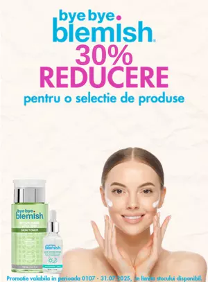 Promotie cu reducere 30% la Bye Bye Blemish