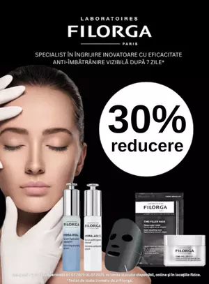Promotie cu reducere 30% la Filorga
