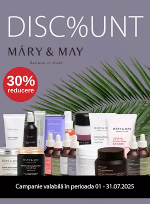 Promotie cu reducere 30% la Mary&May