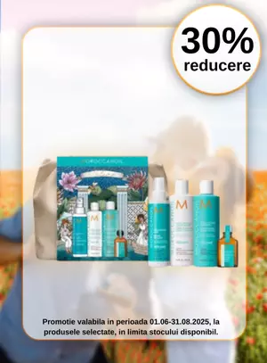 Promotie cu reducere 30% la Moroccanoil