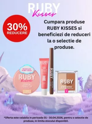 Promotie cu reducere 30% la Ruby Kisses