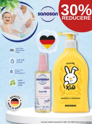 Promotie cu reducere 30% la Sanosan